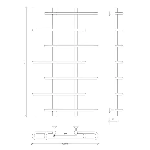 Полотенцесушитель Secado Венеция 4 водяной, хром