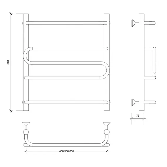 Полотенцесушитель Secado Валенсия 2  водяной, хром