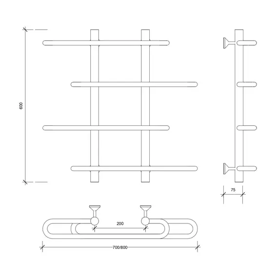 Полотенцесушитель Secado Венеция 4 водяной, хром