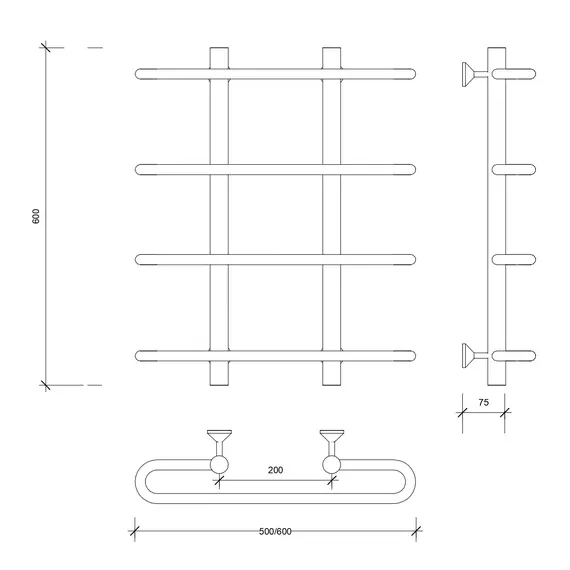 Полотенцесушитель Secado Венеция 1  водяной, хром