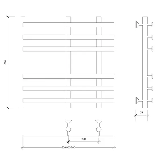 Полотенцесушитель Secado Понтида 3  водяной, хром