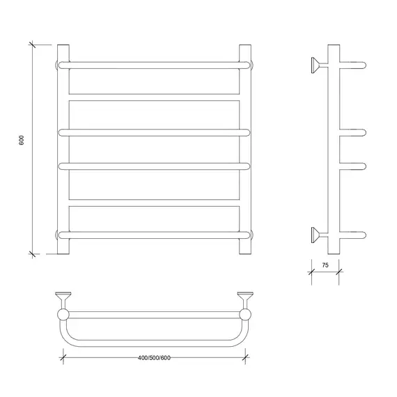 Полотенцесушитель Secado Верона 1  водяной, хром