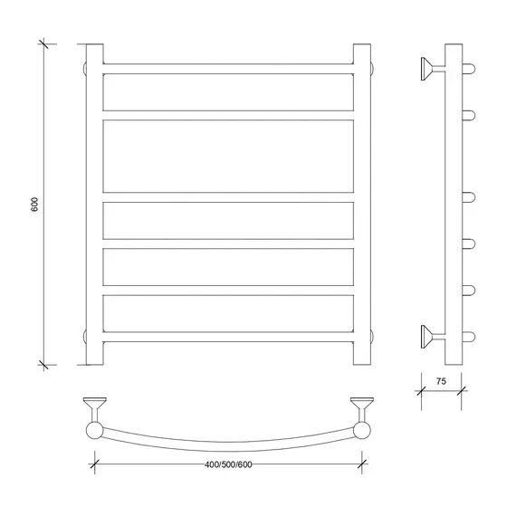 Полотенцесушитель Secado Милан 5 водяной, хром