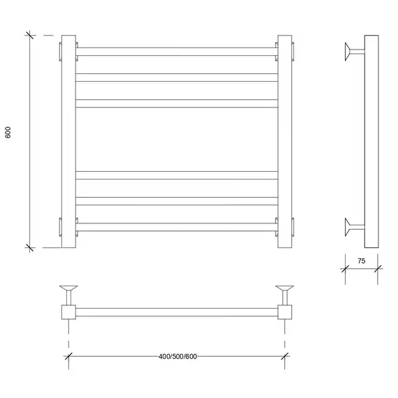 Полотенцесушитель Secado Модена водяной, хром