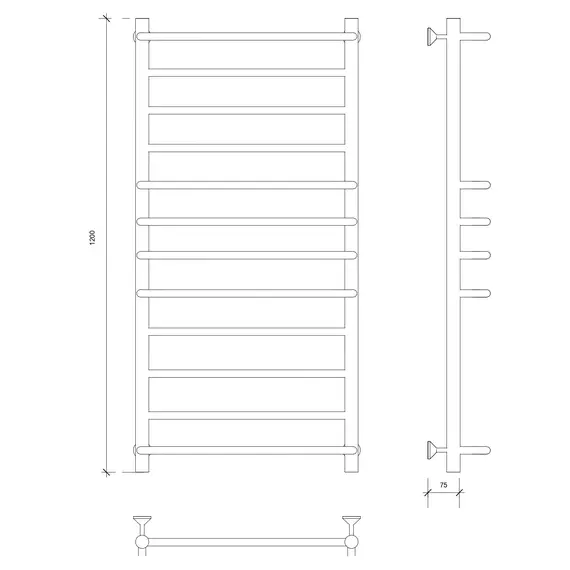 Полотенцесушитель Secado Модена 2  водяной, хром