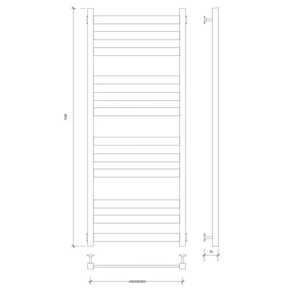 Полотенцесушитель Secado Комано 3 водяной, хром