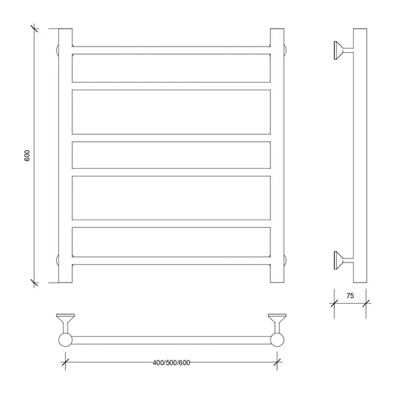Полотенцесушитель Secado Триада 2 водяной, хром