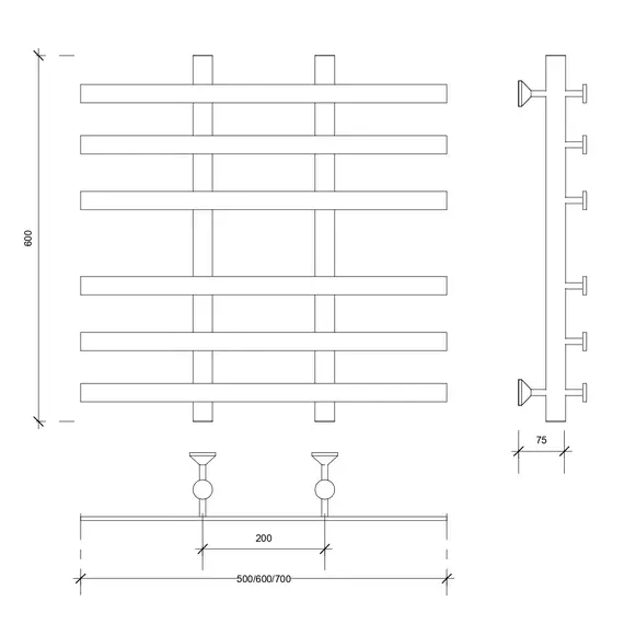 Полотенцесушитель Secado Понтида 4 водяной, хром