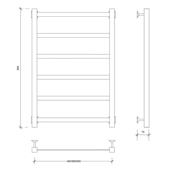 Полотенцесушитель Secado Корсико 1 водяной, хром
