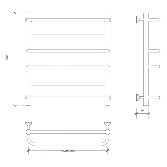 Полотенцесушитель Secado Модена 2  водяной, хром