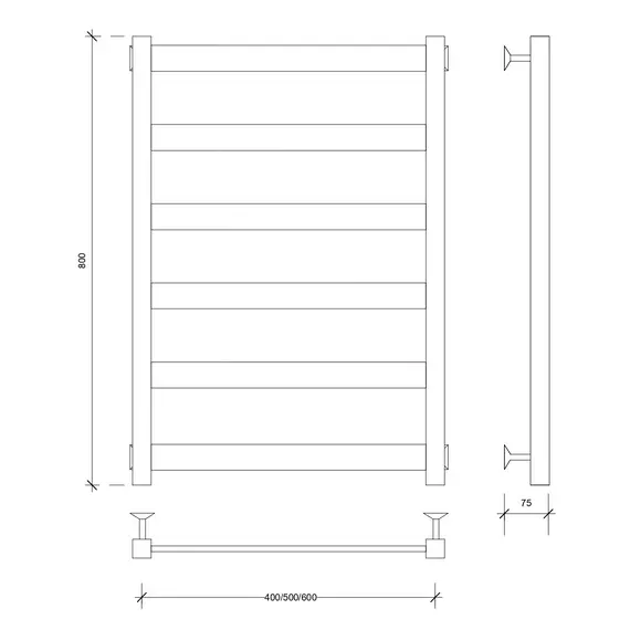 Полотенцесушитель Secado Комано 1  водяной, хром