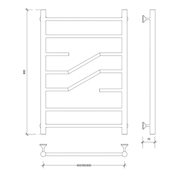 Полотенцесушитель Secado Риволи водяной, хром