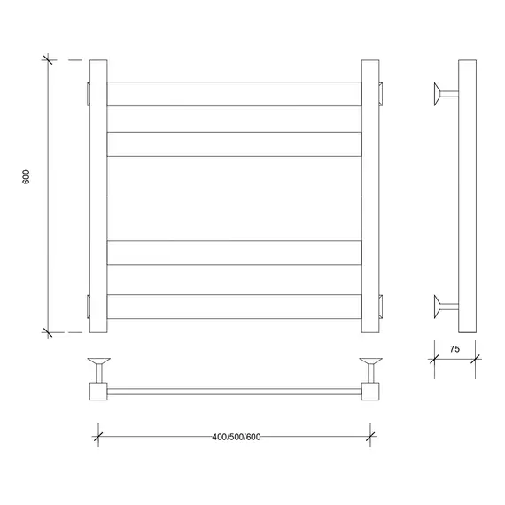 Полотенцесушитель Secado Комано 3 водяной, хром