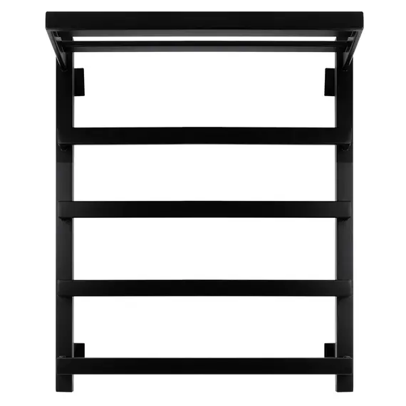 Полотенцесушитель Secado Корсано 1 СП , с полочкой , водяной, ЧЕРНЫЙ МАТОВЫЙ