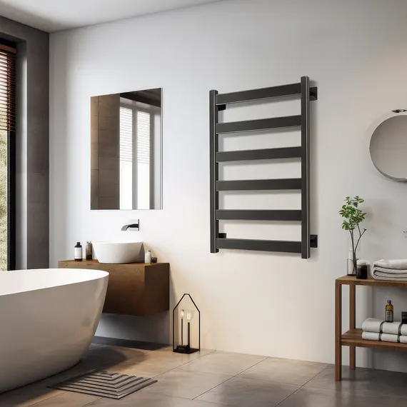 Полотенцесушитель Secado Комано 1 водяной, ЧЕРНЫЙ МАТОВЫЙ