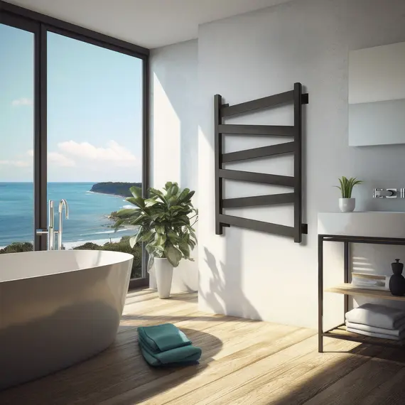 Полотенцесушитель Secado Мирано плюс ,водяной, ЧЕРНЫЙ МАТОВЫЙ