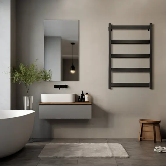 Полотенцесушитель Secado Комано Grado водяной, ЧЕРНЫЙ МАТОВЫЙ