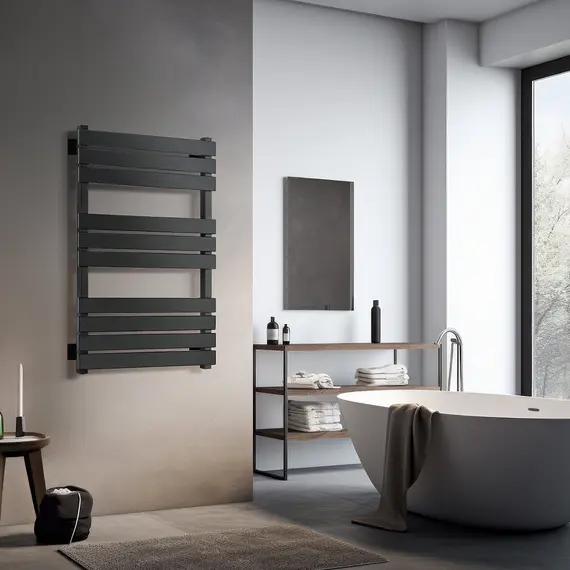 Полотенцесушитель Secado Мормано  водяной, ЧЕРНЫЙ МАТОВЫЙ