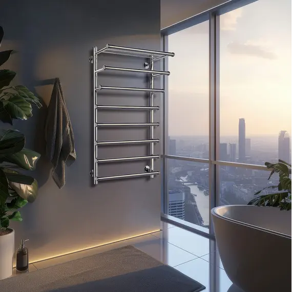 Полотенцесушитель Secado Турин 6 , с полочкой, водяной, хром