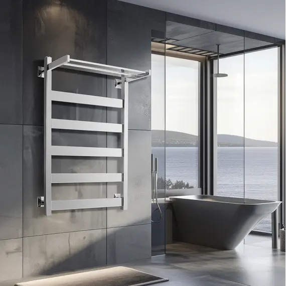 Полотенцесушитель Secado Комано 1 СП, с полочкой, водяной, хром