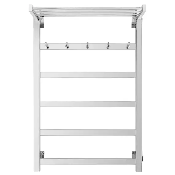 Полотенцесушитель Secado Корсико 1 КСП, с крючками и полочкой, водяной, хром