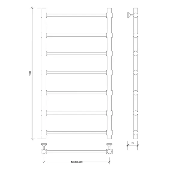 Полотенцесушитель Secado Флоренция 2 , водяной, хром
