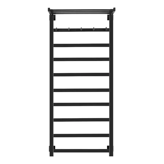 Полотенцесушитель Secado Корсико 1 КСП, с крючками и полочкой, водяной, ЧЕРНЫЙ МАТОВЫЙ