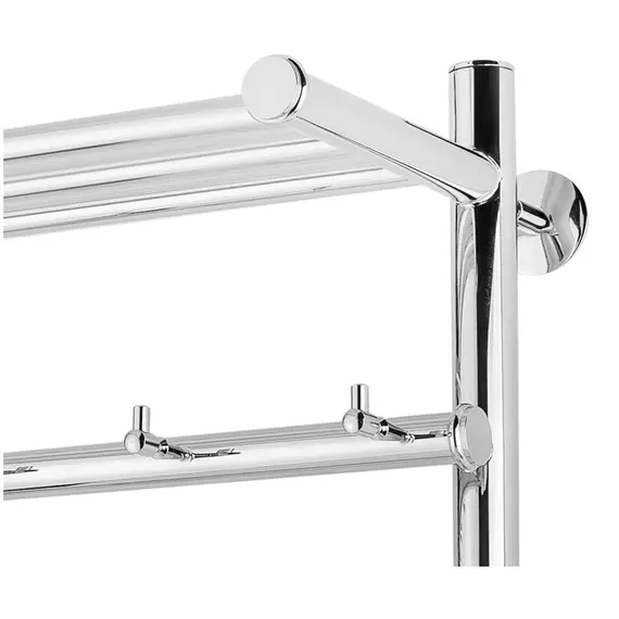 Полотенцесушитель Secado Турин 1 КСП, с крючками и полочкой, водяной, хром