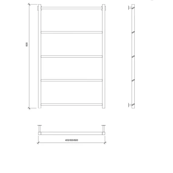 Полотенцесушитель Secado Корсико Grado водяной, ЧЕРНЫЙ МАТОВЫЙ