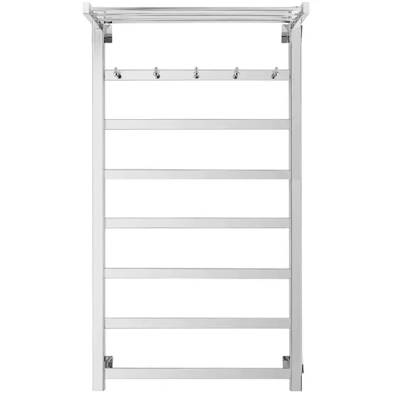 Полотенцесушитель Secado Корсико 1 КСП, с крючками и полочкой, водяной, хром