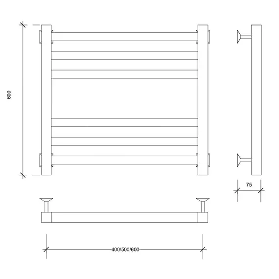 Полотенцесушитель Secado Корсико 3 водяной, хром