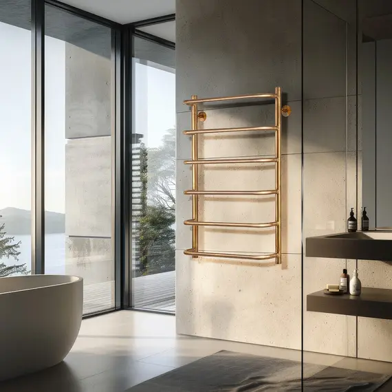 Полотенцесушитель латунный Secado Мерида 1 водяной, бронза