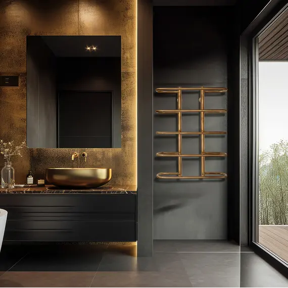 Полотенцесушитель латунный Secado Венеция  водяной, бронза