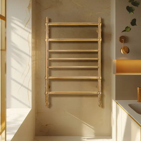 Полотенцесушитель латунный Secado Флоренция 4 водяной, бронза