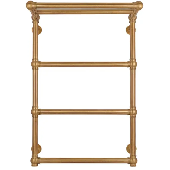 Полотенцесушитель латунный Secado Фалерони 2 с полочкой, водяной, бронза