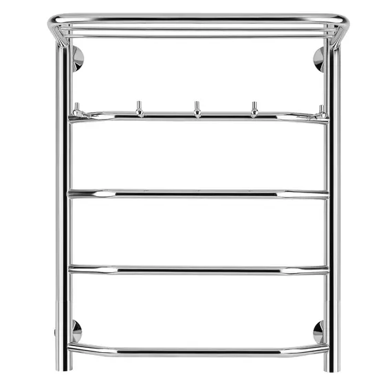 Полотенцесушитель Secado Агата 1 КСП , с крючками и полочкой, электрический L/R хром