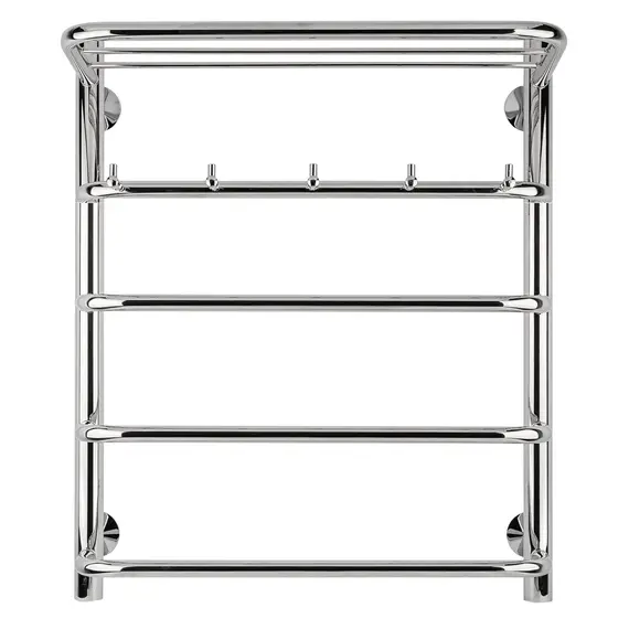 Полотенцесушитель Secado Мерида 1 КСП , с крючками и полочкой, электрический L/R хром