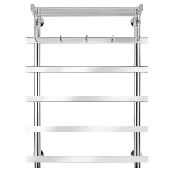 Полотенцесушитель Secado Понтида 1 КСП ,с крючками и полочкой, электрический L/R хром