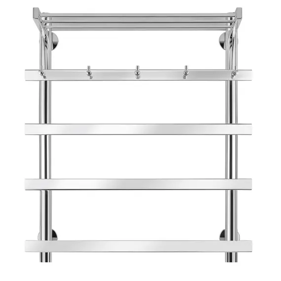 Полотенцесушитель Secado Понтида 1 КСП ,с крючками и полочкой, электрический L/R хром