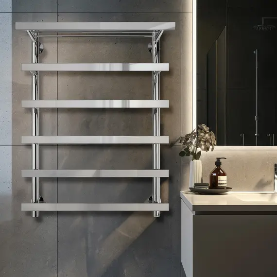 Полотенцесушитель Secado Понтида 7 СП , с полочкой, электрический L/R  хром