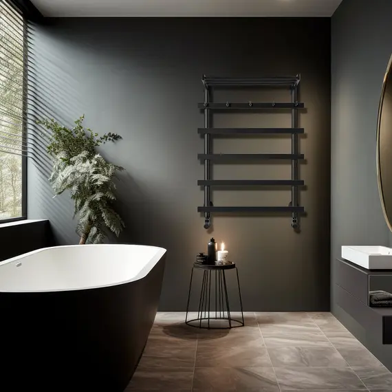 Полотенцесушитель Secado Понтида 1 КСП ,с крючками и полочкой, электрический L/R хром