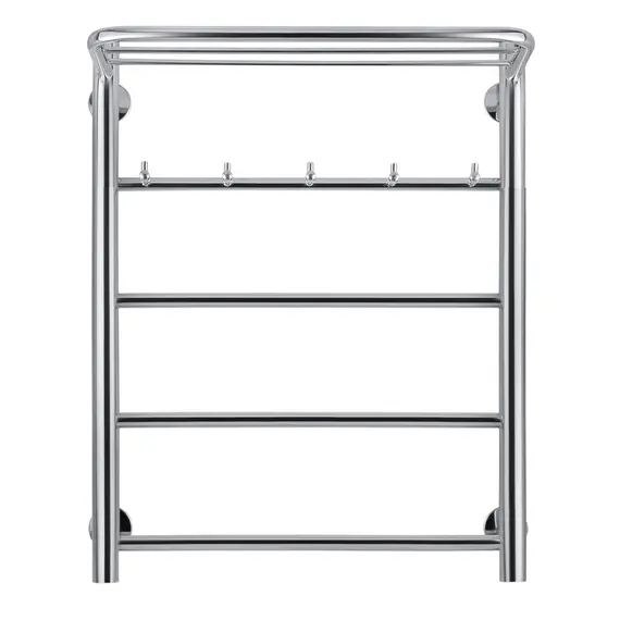 Полотенцесушитель Secado Триада 1 КСП , с крючками и полочкой , электрический L/R хром