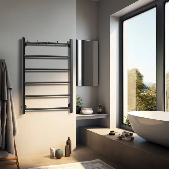 Полотенцесушитель Secado Триада 1 К , с крючками , электрический L/R хром