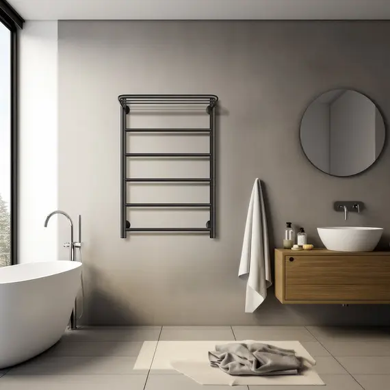 Полотенцесушитель Secado Триада 1 СП , с полочкой , электрический L/R хром