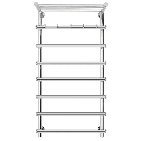 Полотенцесушитель Secado Турин 1 КСП, с крючками и полочкой,  электрический L/R  хром