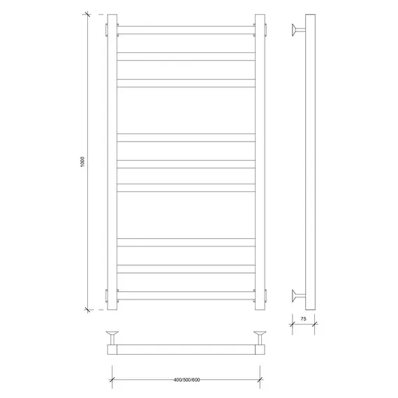 Полотенцесушитель Secado Корсико 3 электрический L/R хром