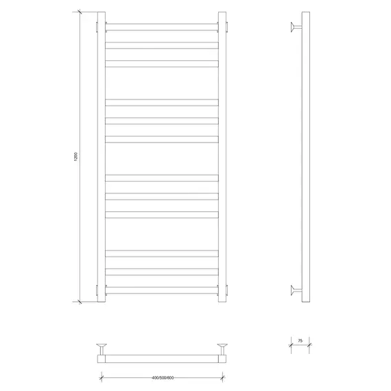 Полотенцесушитель Secado Корсико 3 электрический L/R хром