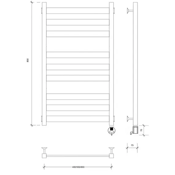 Полотенцесушитель Secado Комано 3  электрический L/R  хром