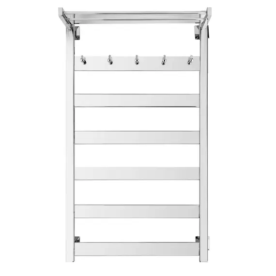 Полотенцесушитель Secado Комано 1 КСП , с крючками и полочкой, электрический L/R  хром