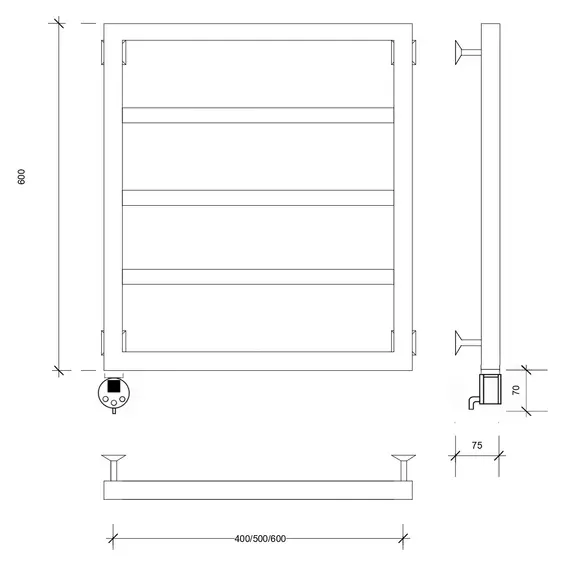 Полотенцесушитель Secado Парма 2  электрический L/R